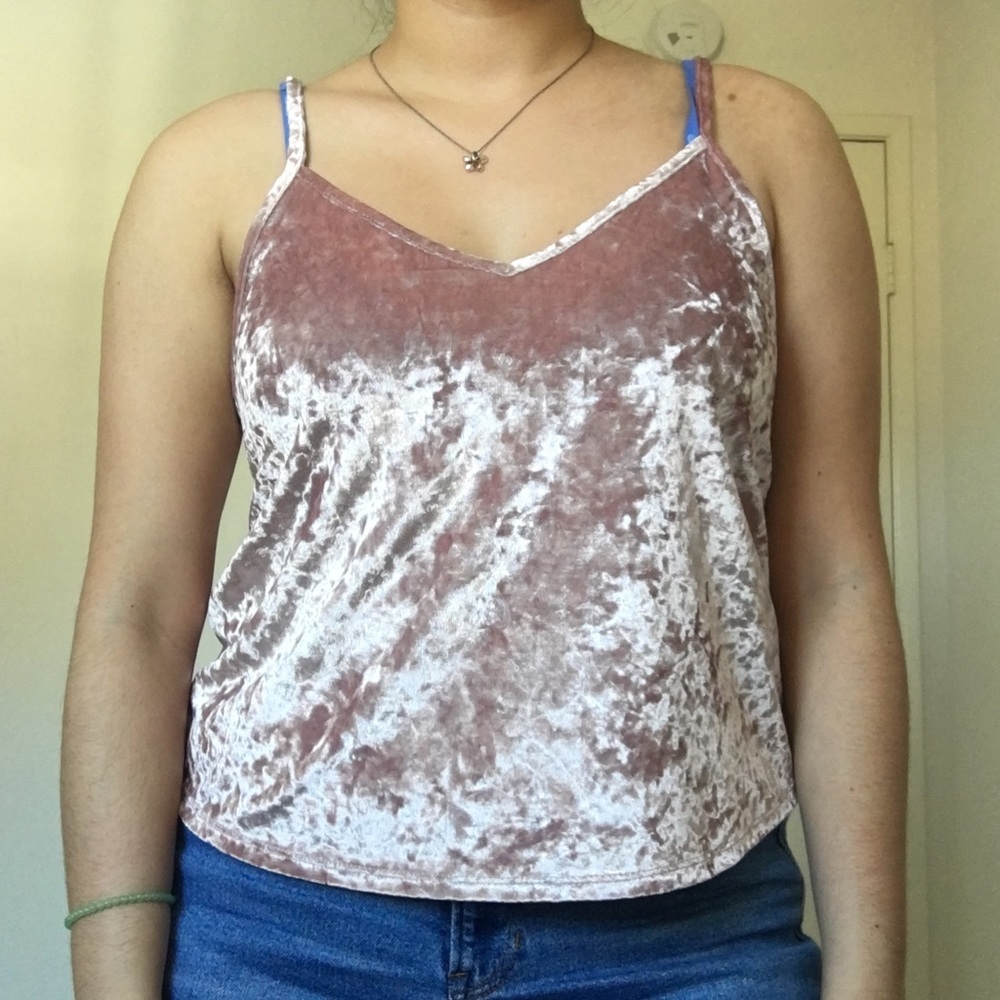 Pink Velvet Camisole